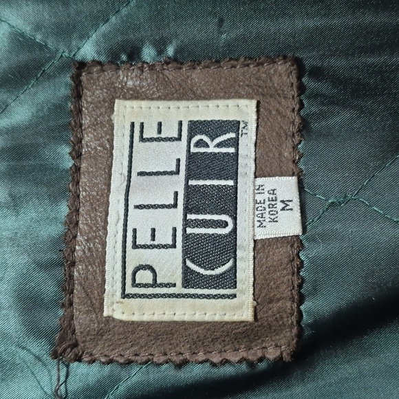 Pelle Cuir Men's Brown Full Length Leather Trench Coat Sz M GORGEOUS!! - Picture 15 of 17